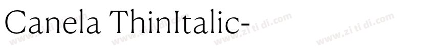 Canela ThinItalic字体转换